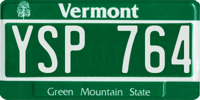 VT license plate YSP764