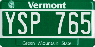 VT license plate YSP765