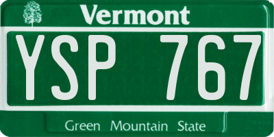 VT license plate YSP767