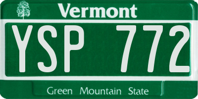 VT license plate YSP772
