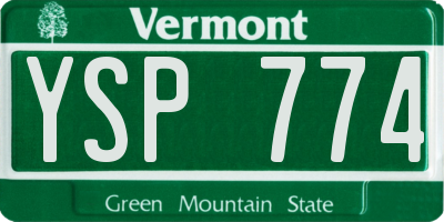 VT license plate YSP774