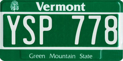VT license plate YSP778
