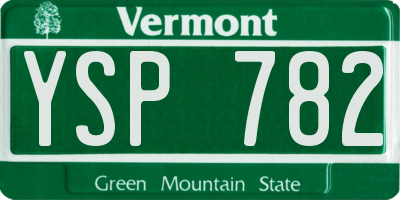 VT license plate YSP782