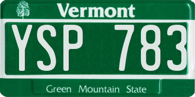VT license plate YSP783