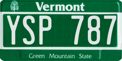VT license plate YSP787