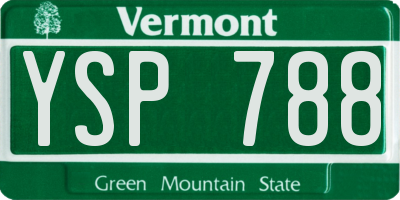 VT license plate YSP788