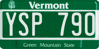 VT license plate YSP790