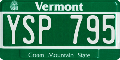 VT license plate YSP795