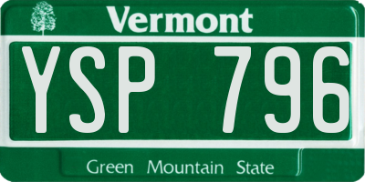 VT license plate YSP796