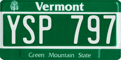 VT license plate YSP797