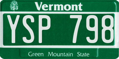 VT license plate YSP798