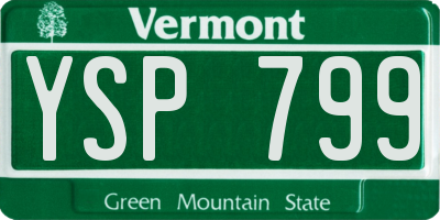 VT license plate YSP799