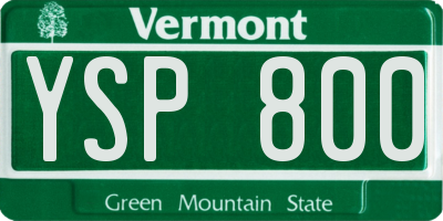 VT license plate YSP800