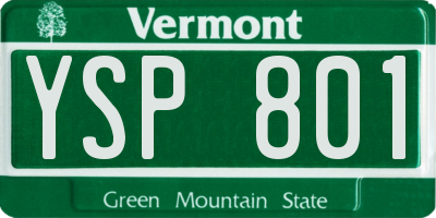 VT license plate YSP801