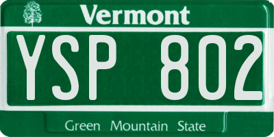 VT license plate YSP802