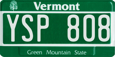 VT license plate YSP808