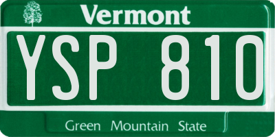VT license plate YSP810