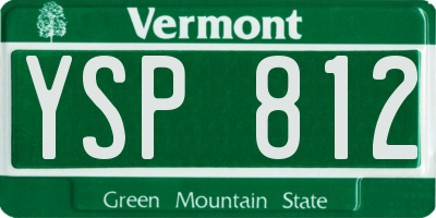 VT license plate YSP812