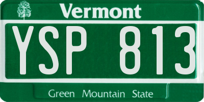 VT license plate YSP813