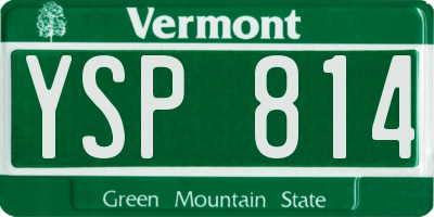 VT license plate YSP814