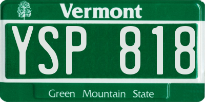 VT license plate YSP818