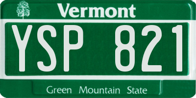 VT license plate YSP821