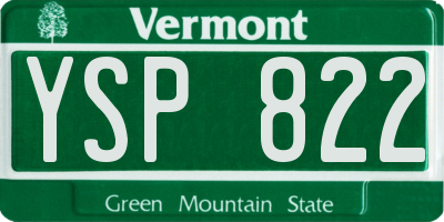 VT license plate YSP822