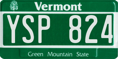 VT license plate YSP824