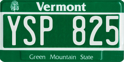 VT license plate YSP825