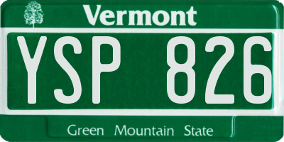 VT license plate YSP826