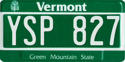 VT license plate YSP827