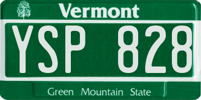 VT license plate YSP828