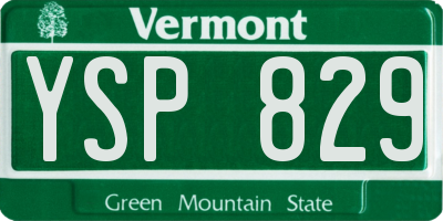 VT license plate YSP829