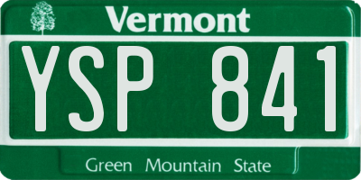 VT license plate YSP841