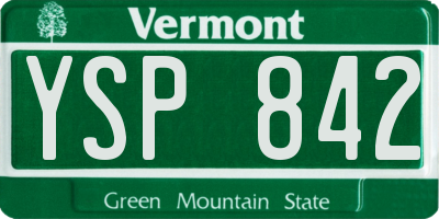 VT license plate YSP842