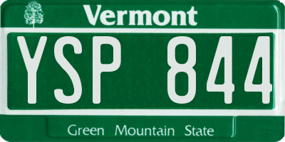 VT license plate YSP844