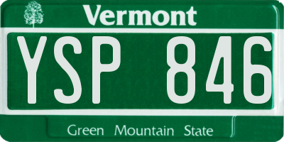 VT license plate YSP846