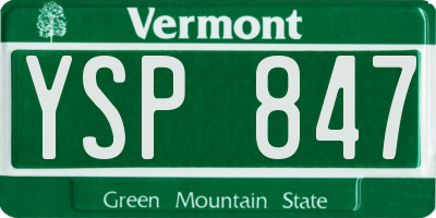 VT license plate YSP847