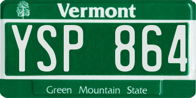 VT license plate YSP864