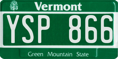 VT license plate YSP866