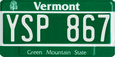 VT license plate YSP867