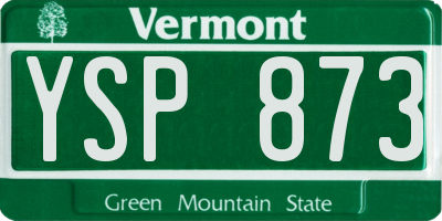 VT license plate YSP873