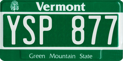 VT license plate YSP877