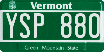 VT license plate YSP880