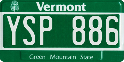 VT license plate YSP886