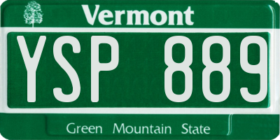 VT license plate YSP889