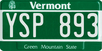 VT license plate YSP893