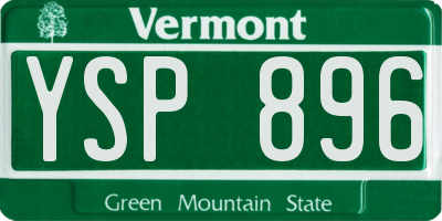 VT license plate YSP896