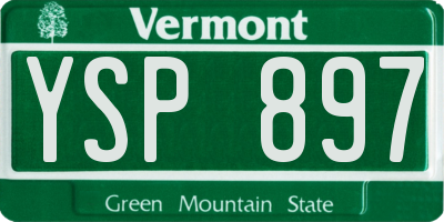 VT license plate YSP897