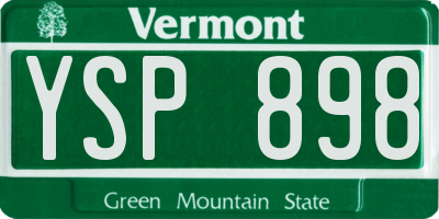 VT license plate YSP898